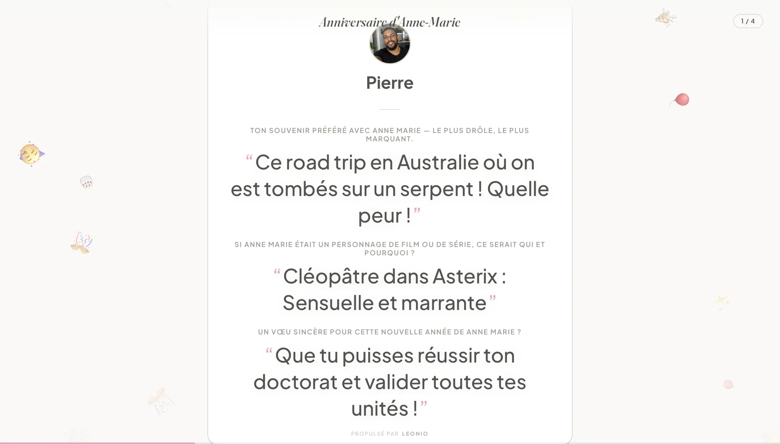 Spotlight : écran de révélation projeté
